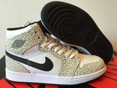 Air Jordan 1 High White Elephant Shoes - Click Image to Close